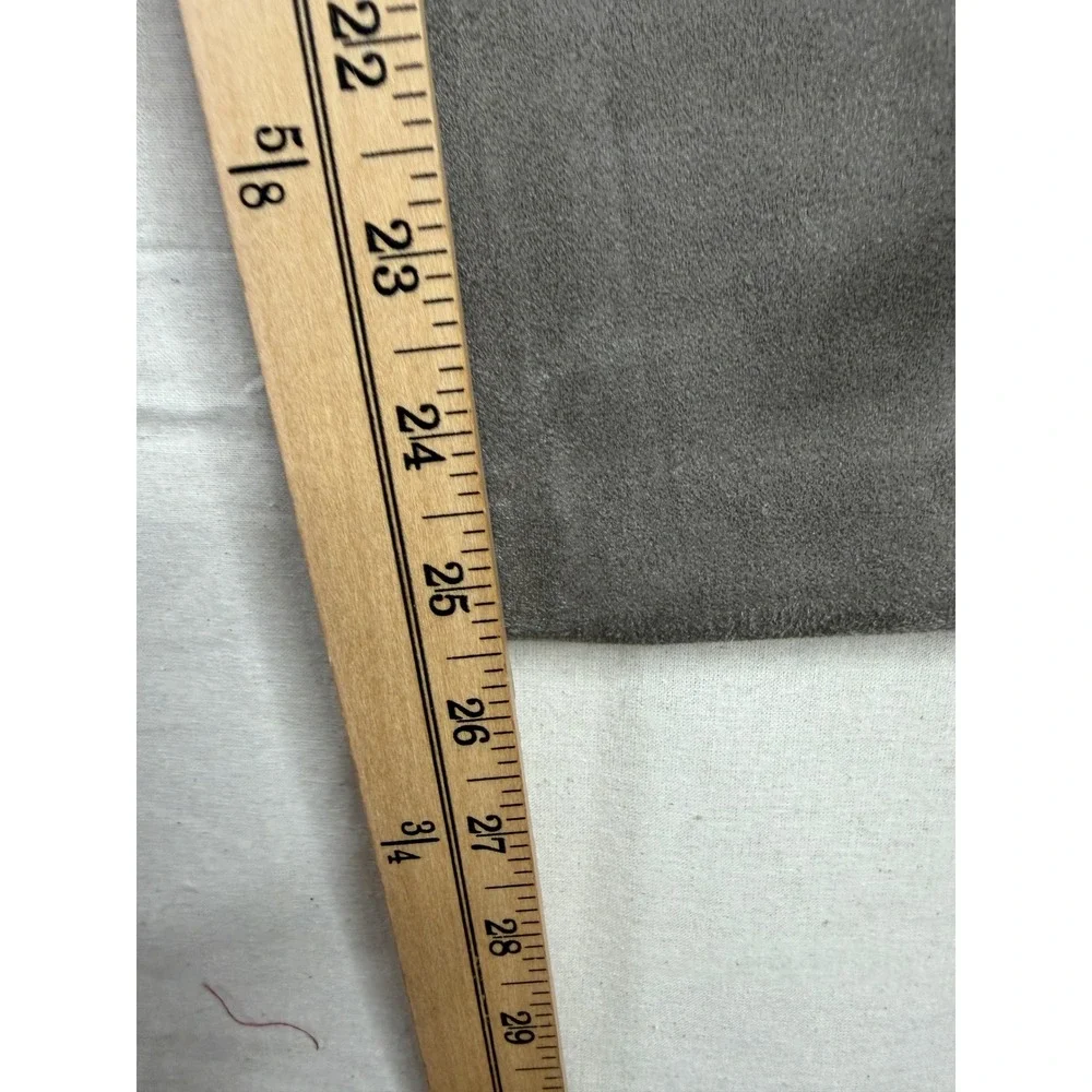 New Chicos Ponte Front Suede Pants size 2R (12R) Earthen Taupe Grayish‎